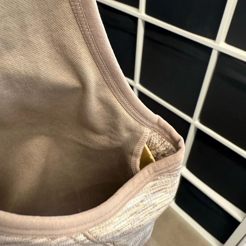 Avia Heathered Tan Zip-Front Sports Bra - Picture 5 of 6